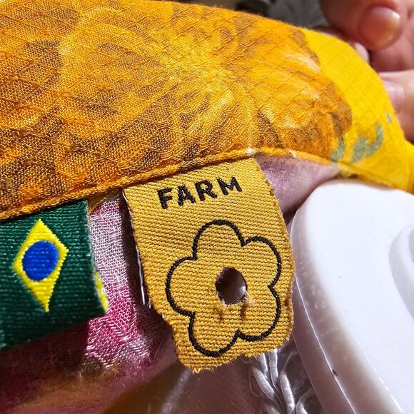 FARM Rio XL Floral Blouse Women Boho Tropical Festival Cottagecore Statement Top - Picture 5 of 12